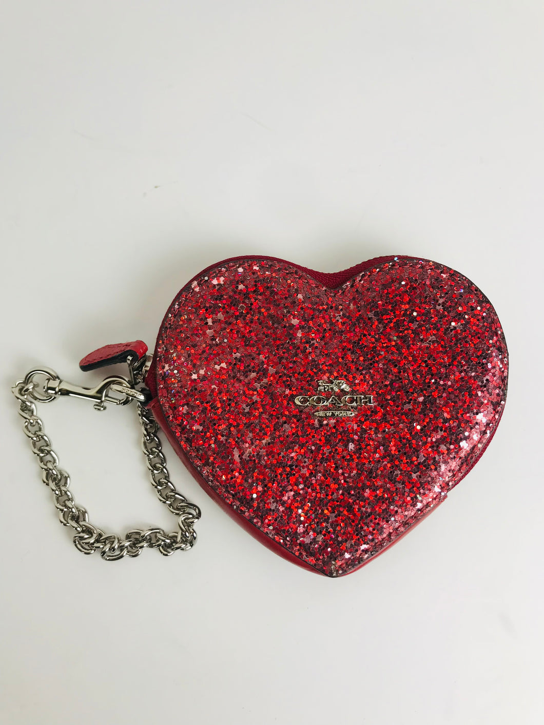 Coach Women's Heart Sparkle Coin Purse | OS | Red