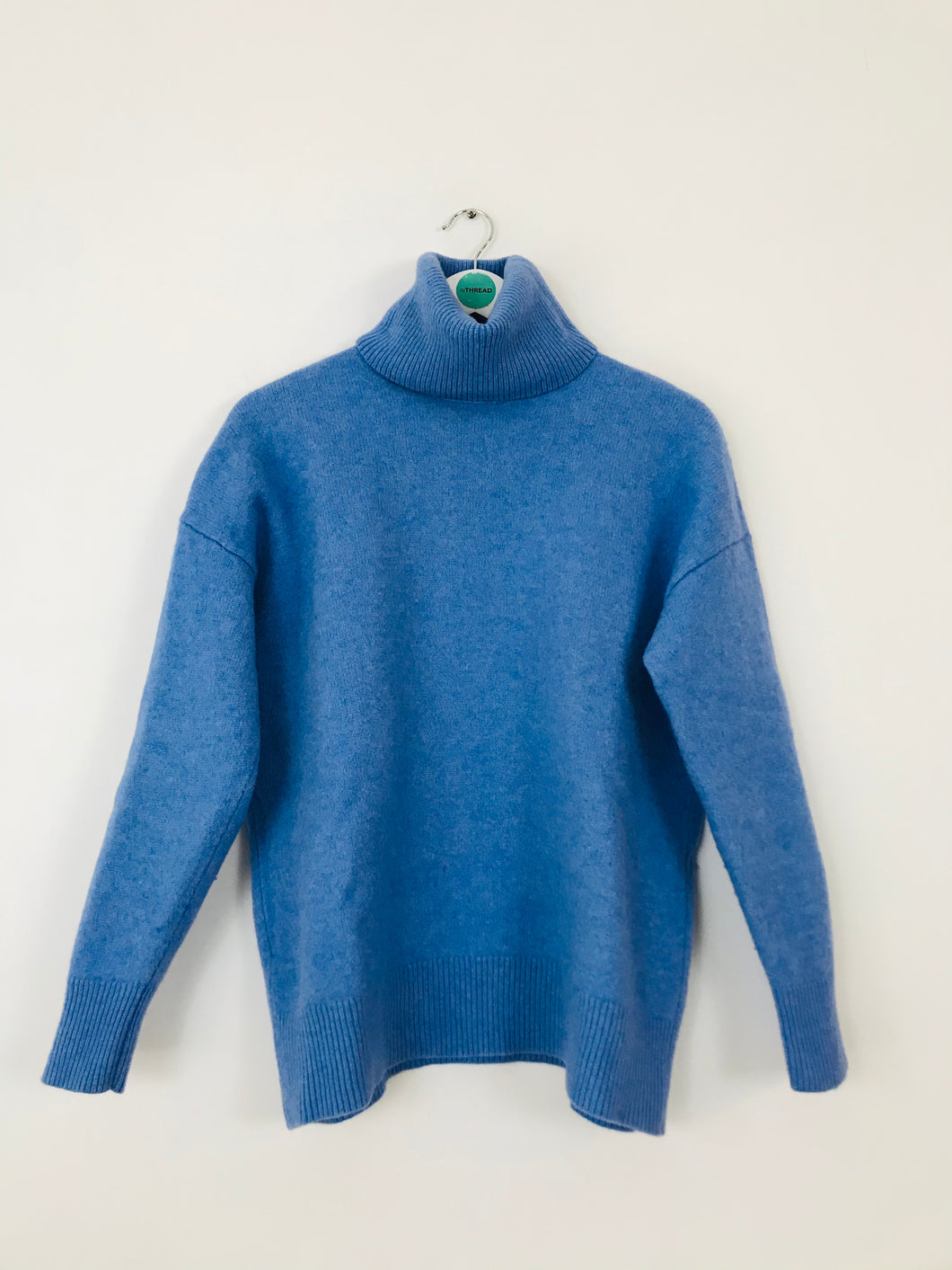 Zara Women’s Wool Roll Neck Jumper | M UK10 | Blue