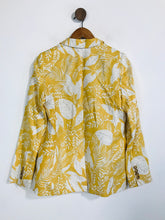 Load image into Gallery viewer, Sezane Women&#39;s Linen Floral Blazer Jacket | EU34 UK6 | Yellow
