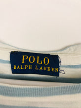 Load image into Gallery viewer, Ralph Lauren Womens Long Sleeve Stripe T-shirt | UK12 | Blue
