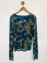 Load image into Gallery viewer, Weekend Max Mara Women&#39;s Floral Long Sleeve T-Shirt | XXL UK18-20 | Blue

