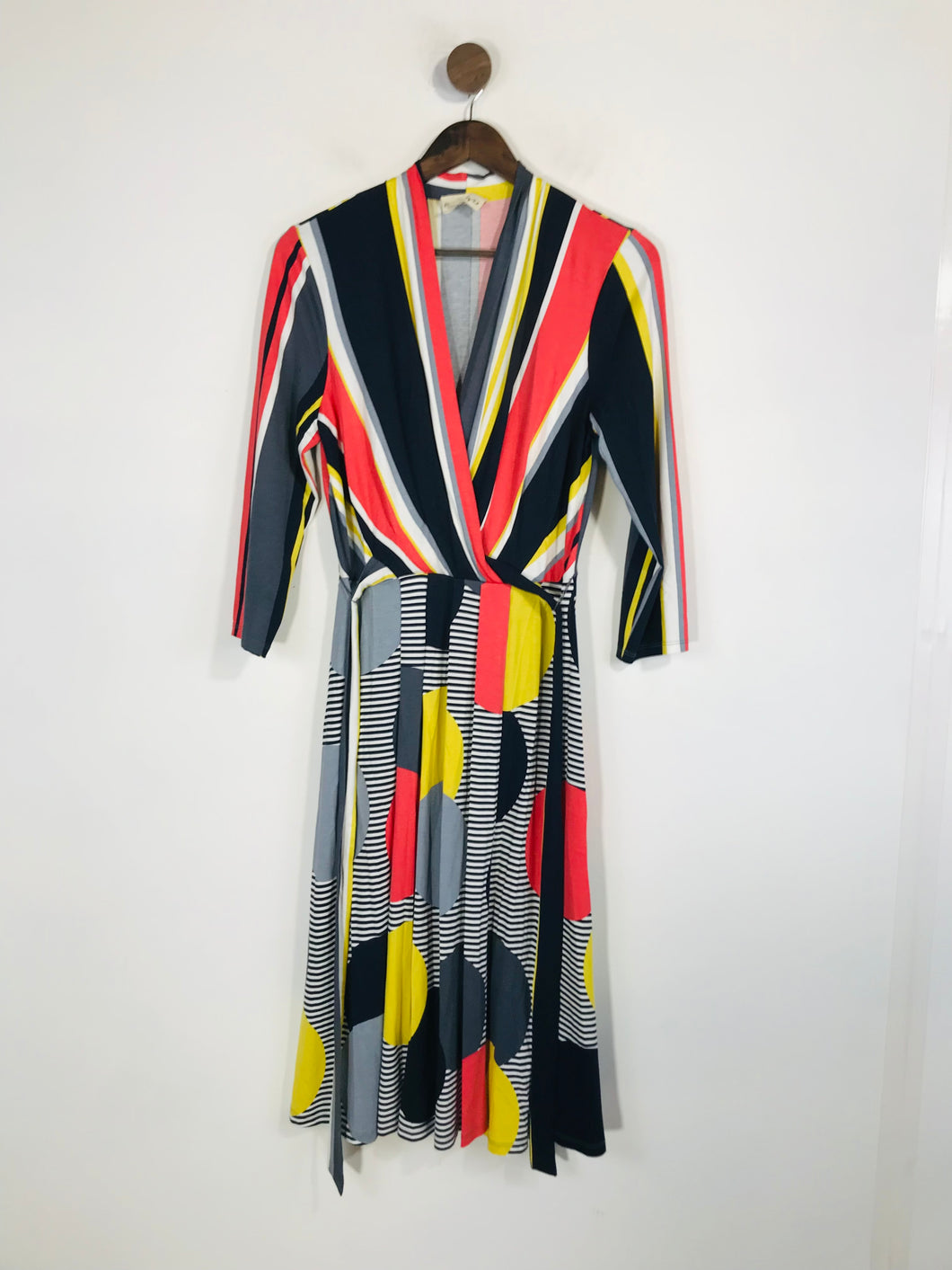 Phase Eight Women's Polka Dot Striped A-Line Dress | UK12 | Multicoloured