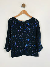 Load image into Gallery viewer, Jigsaw Women&#39;s Silk Long Sleeve T-Shirt | S UK8 | Blue
