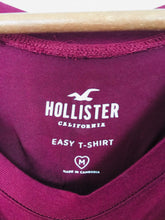 Load image into Gallery viewer, Hollister Women’s Easy T-Shirt | M UK10-12 | Burgundy Red
