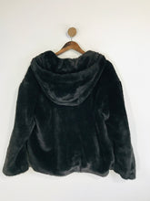 Load image into Gallery viewer, Zara Women&#39;s Faux Fur Overcoat Coat | S UK8 | Black

