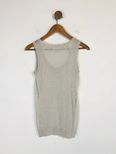 Load image into Gallery viewer, The White Company Women&#39;s Boho Silver Shimmer Tank Top | S UK8 | Grey
