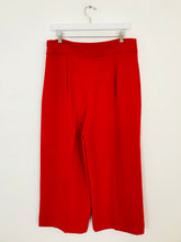 Load image into Gallery viewer, Zara Women’s Wide Leg Culottes Cropped Trousers NWT | XL | Red
