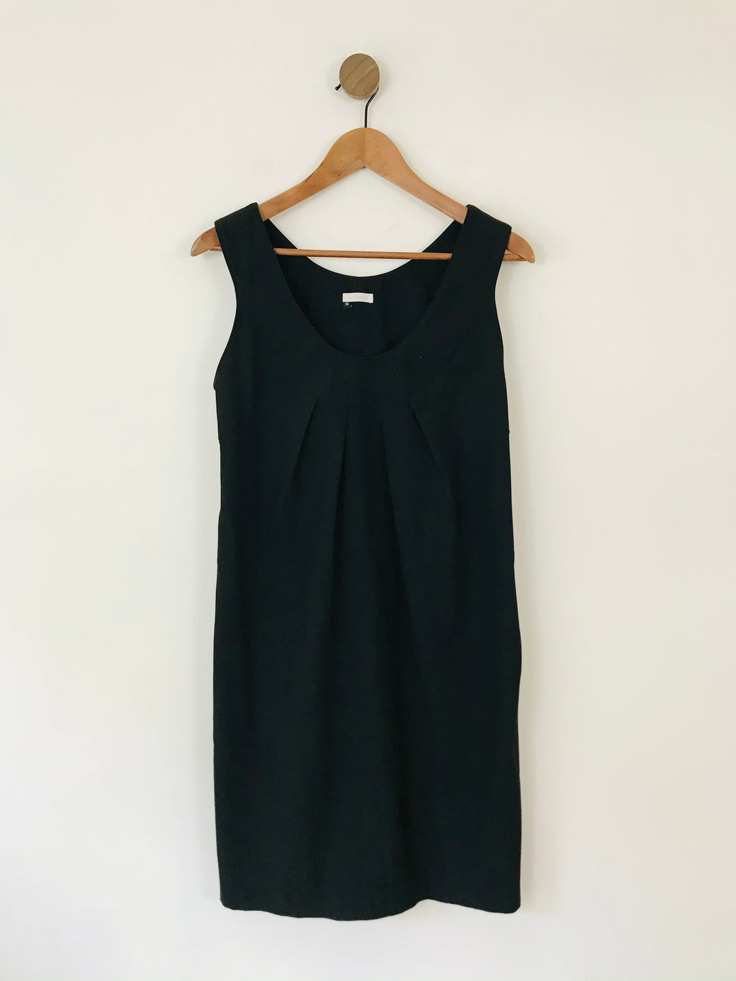 Cacharel Women's Pleated Sleeveless Shift Dress | 36 UK8 | Black
