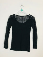 Load image into Gallery viewer, Biba Women’s Lace Long Sleeve Top | UK8 | Black
