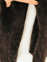 Load image into Gallery viewer, Monsoon Women&#39;s Angora Fluffy Ribbon Tie Cardigan | UK14 | Brown
